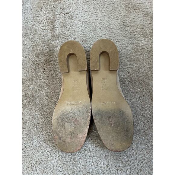 Giorgio Armani Peep Toe Tan Sandal Shoes Sz 36.5 - Picture 4 of 8